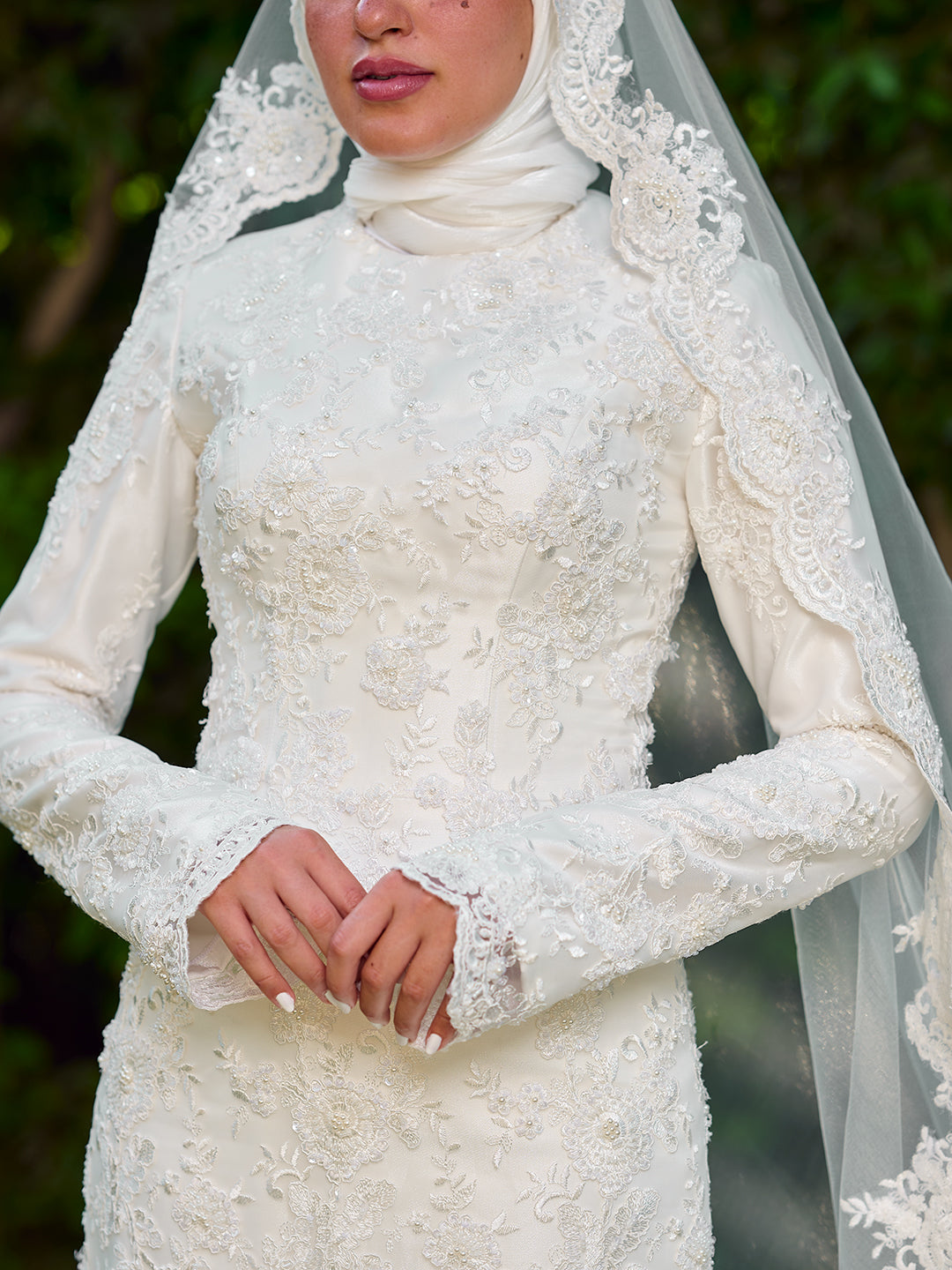 Glamorous Ruffled Bridal Dress