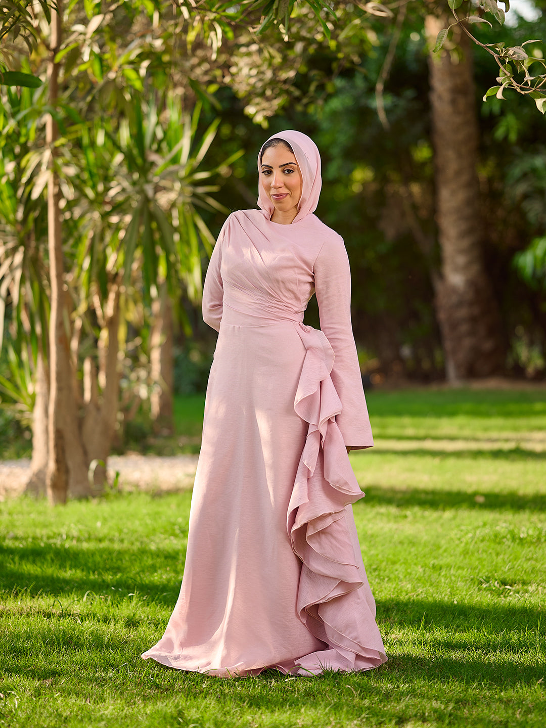 The Ruffled Muse Dress pink