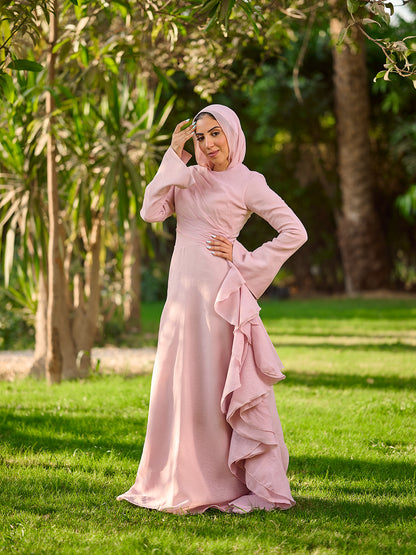 The Ruffled Muse Dress pink
