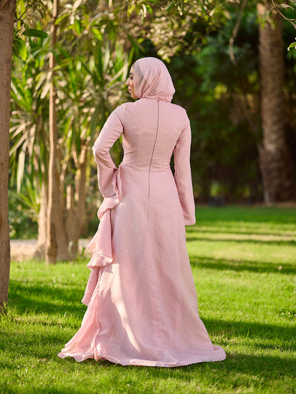 The Ruffled Muse Dress pink