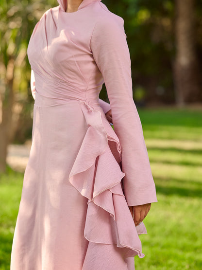 The Ruffled Muse Dress pink
