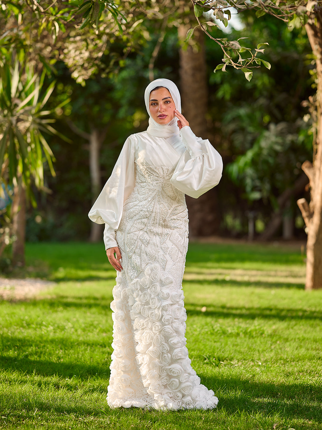 Roselle dress white