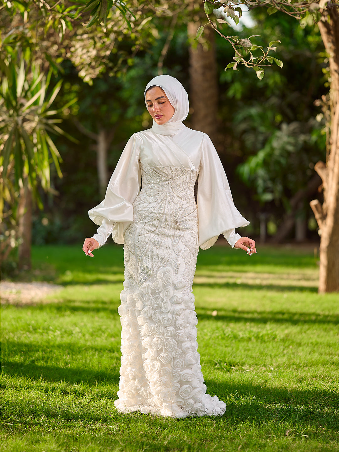 Roselle dress white