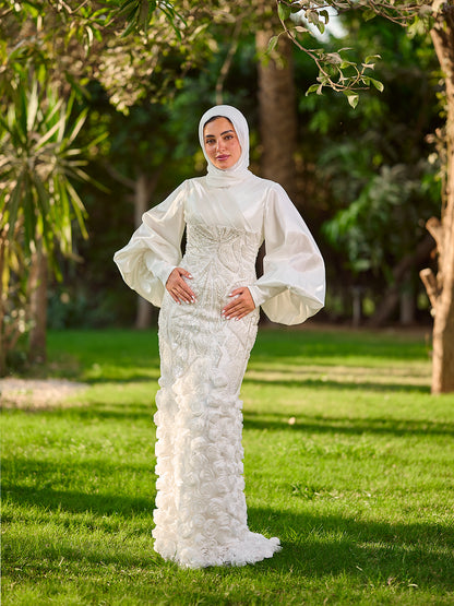 Roselle dress white