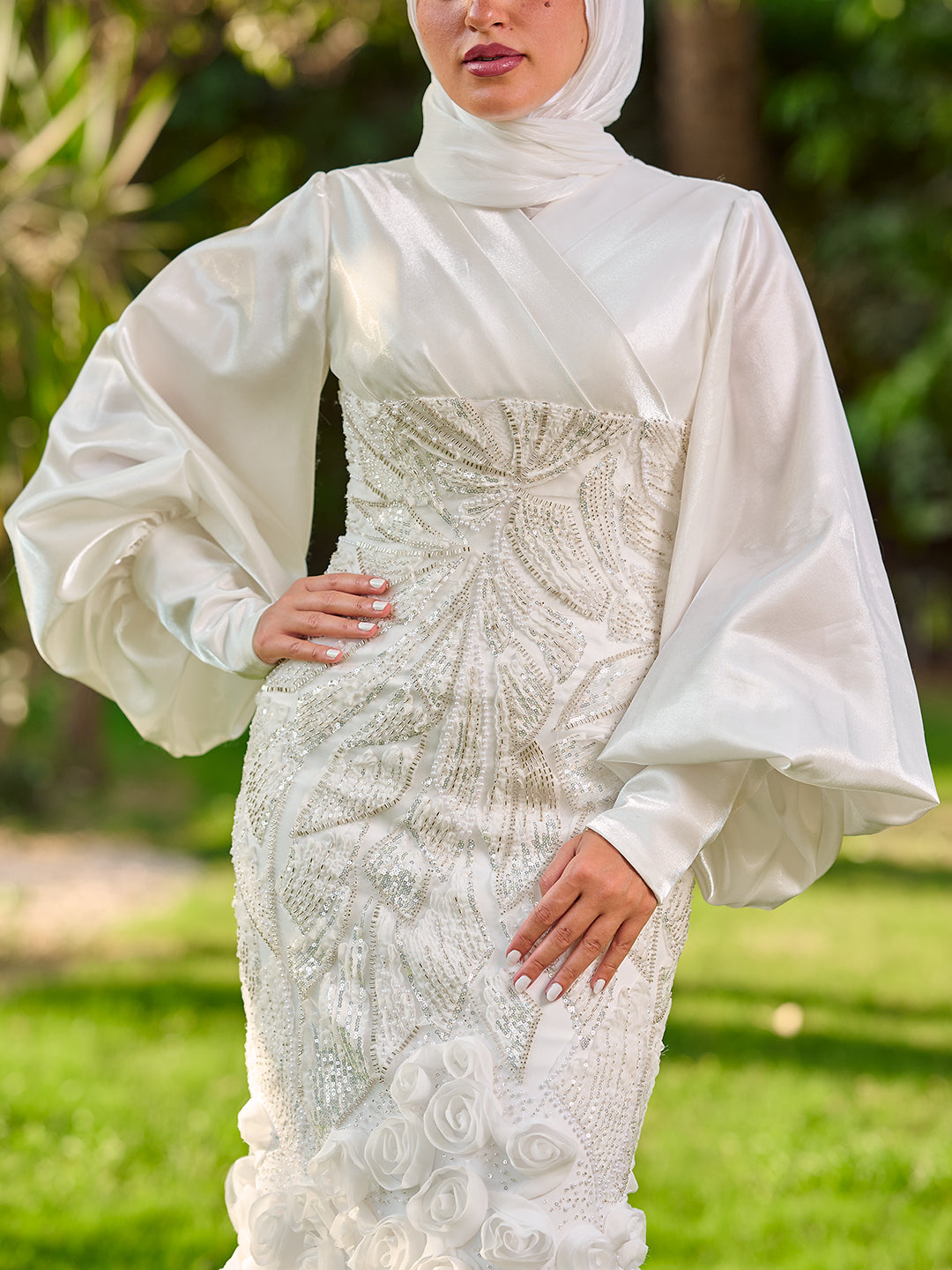 Roselle dress white