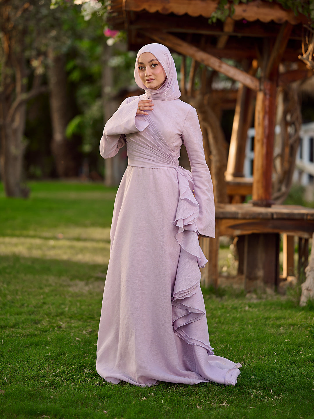 The Ruffled Muse Dress lavender