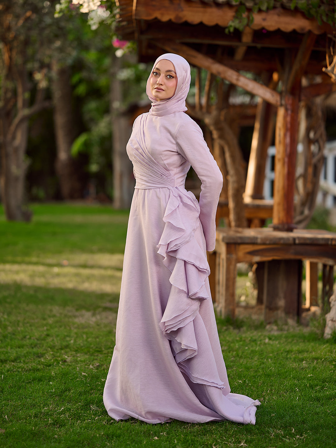 The Ruffled Muse Dress lavender