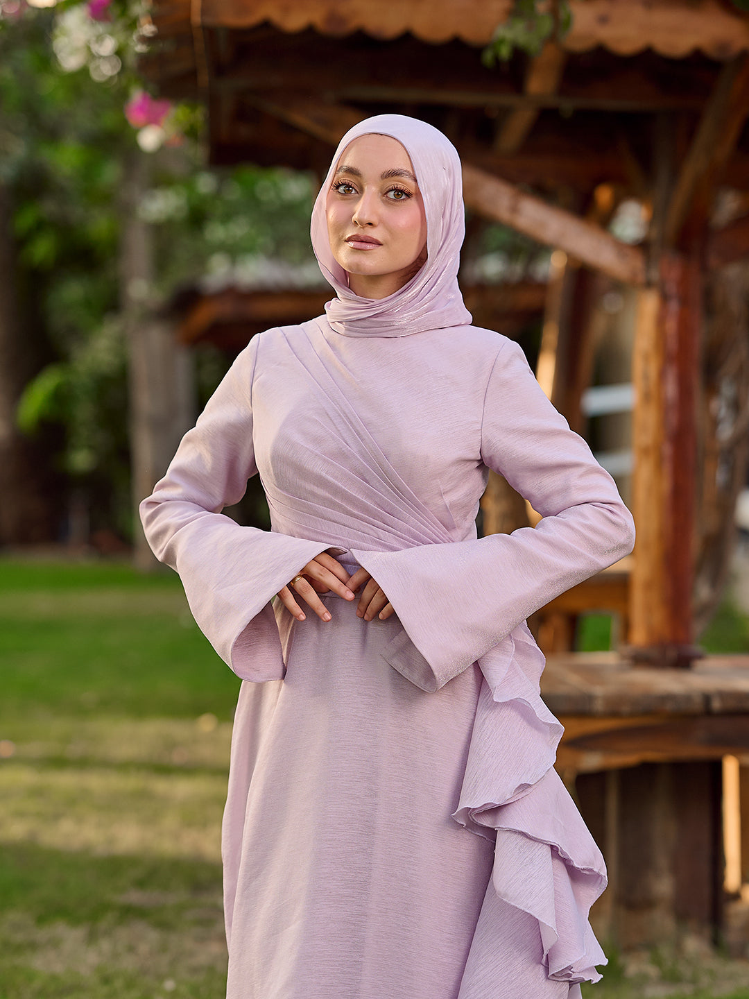 The Ruffled Muse Dress lavender
