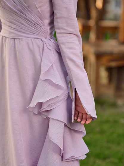 The Ruffled Muse Dress lavender