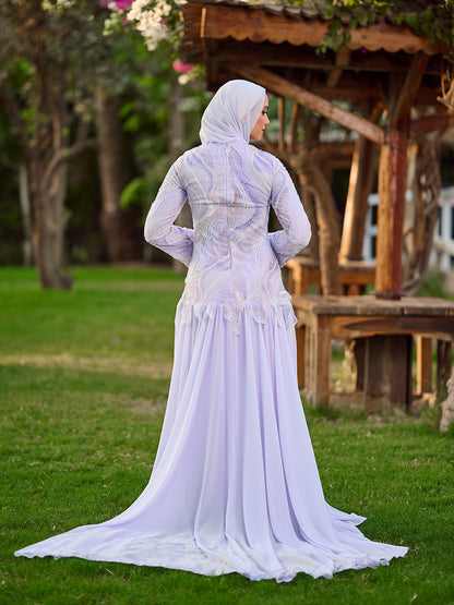 Pearled Romance dress in lavender