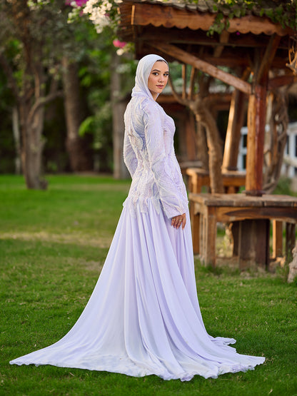 Pearled Romance dress in lavender