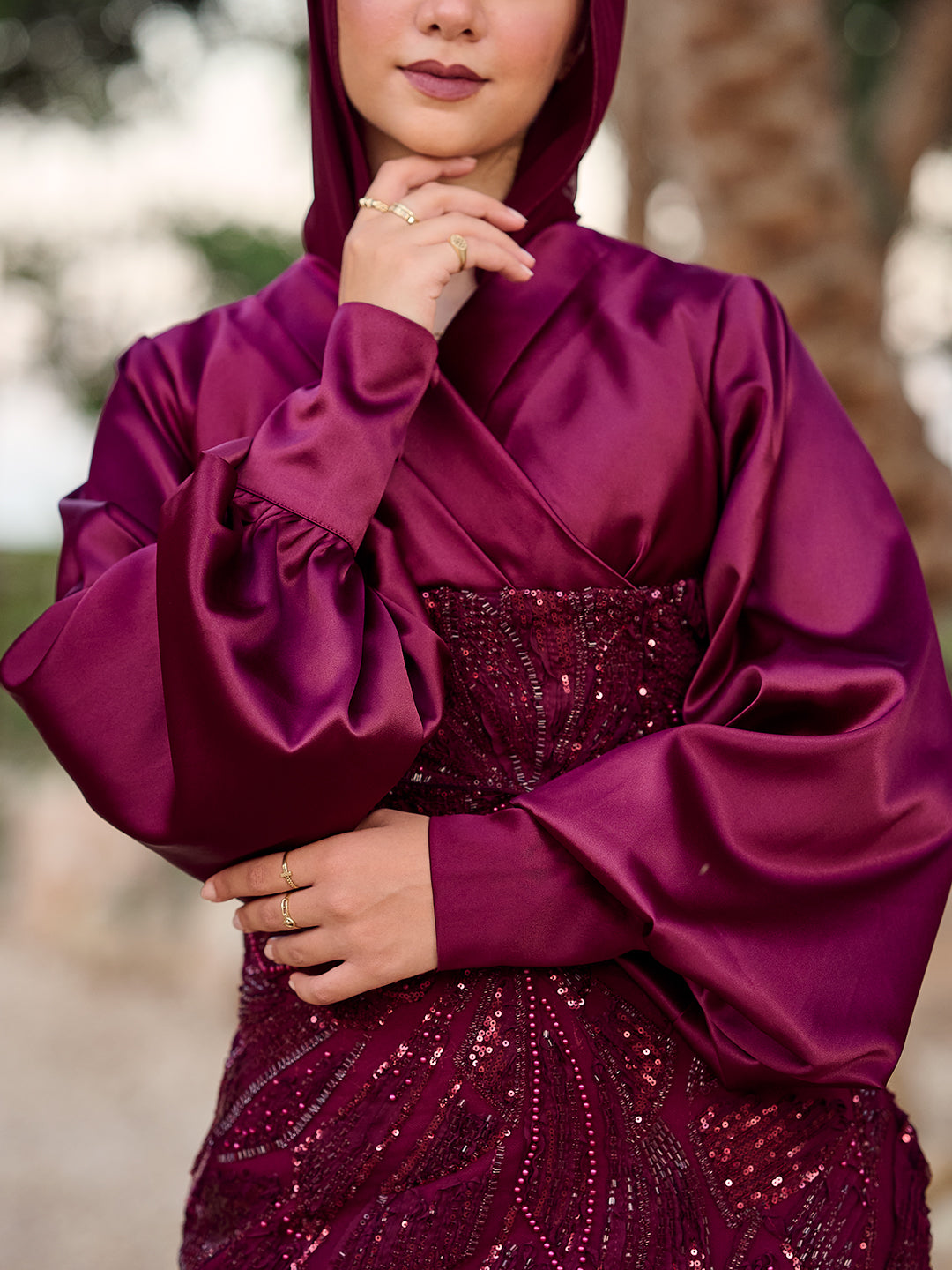 Roselle dress  burgundy