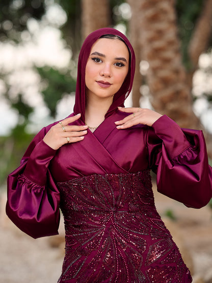 Roselle dress  burgundy