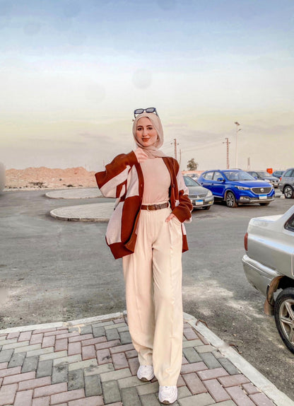 Beige (Shade 2) Wide Suit Pants