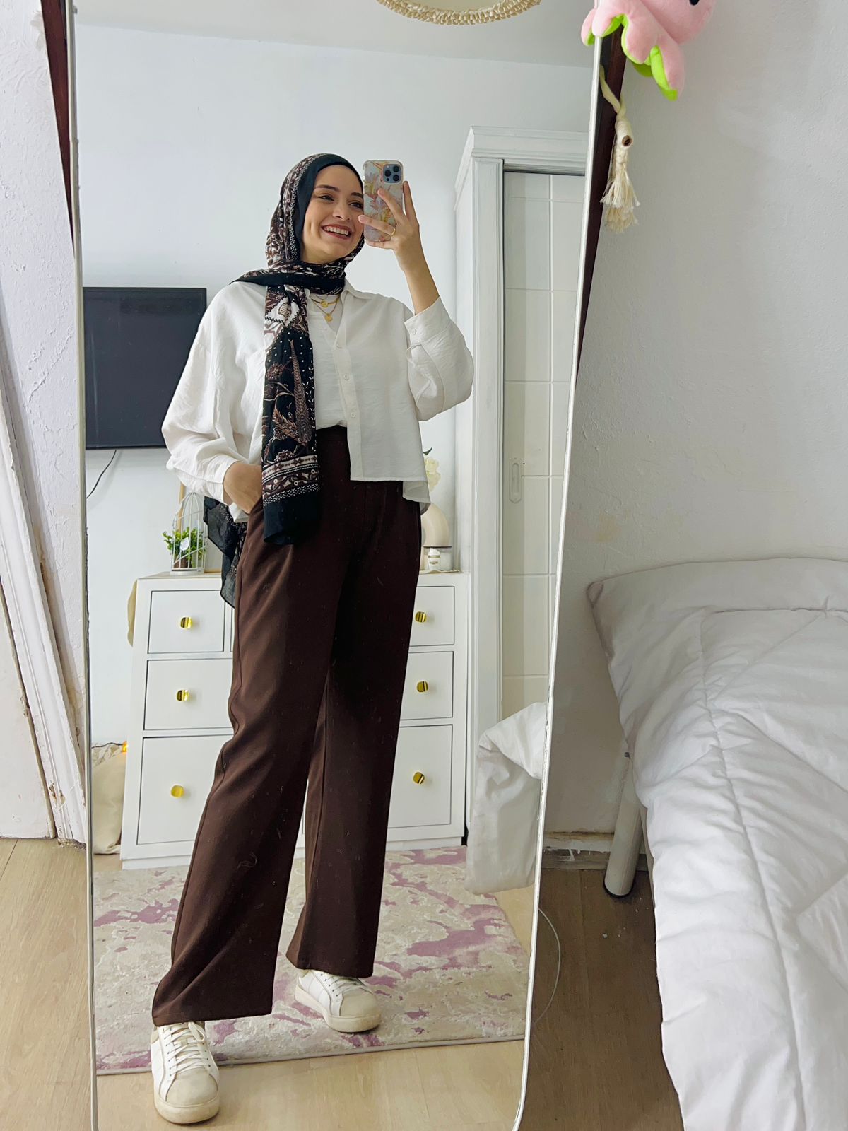 Brown Wide Suit Pants