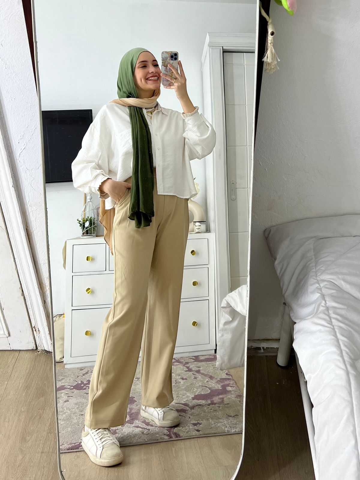 Beige (Shade 3) Wide Suit Pants