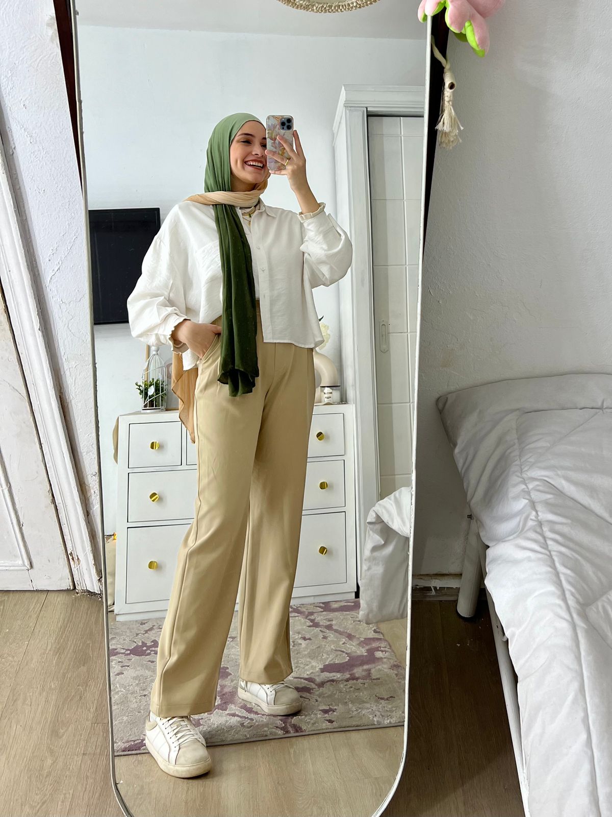 Beige (Shade 3) Wide Suit Pants