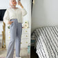 Light Gray Wide Suit Pants