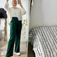 Emerald Green Wide Suit Pants