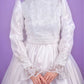 Vintage Embroidered Bridal Dress with Bridal Veil