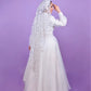 Floral Embroidered Bridal Dress with Bridal Veil