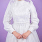 Floral Embroidered Bridal Dress with Bridal Veil