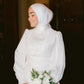 Off-white Satin Embroidered Bridal Dress