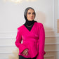 Pink Wrap Satin Blouse