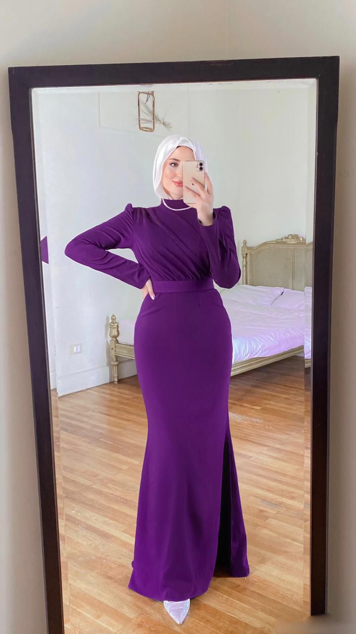 Purple Mermaid Soiree Dress