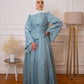 Shiny Baby-blue Soiree Dress