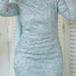 Baby-blue Embroidered Fitted Soiree Dress