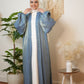 Blue Organza Satin Kaftan