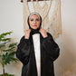 Black Organza Satin Kaftan