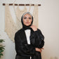 Black Organza Satin Kaftan