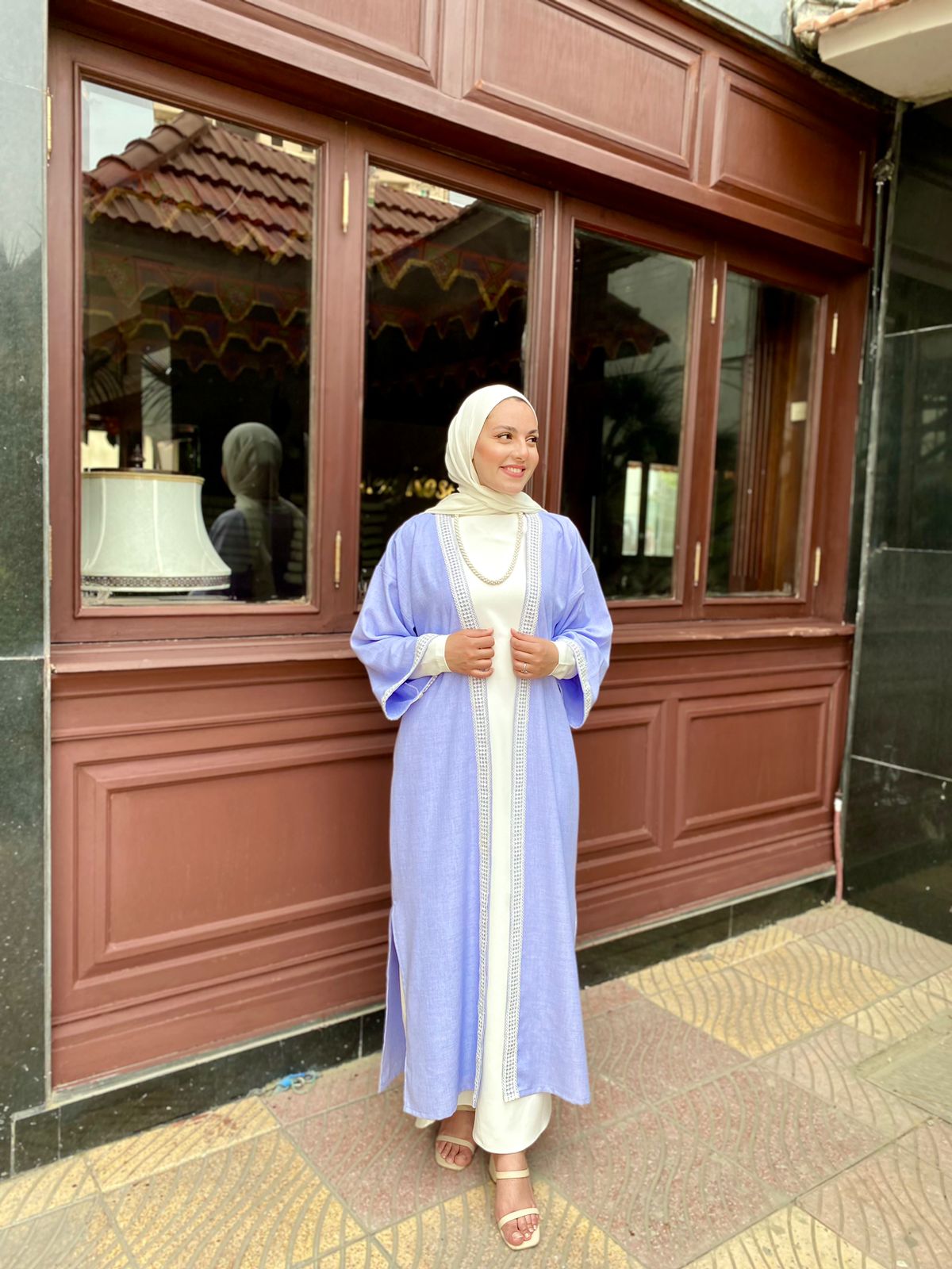 Blue Arabian Style Ramadan Kaftan