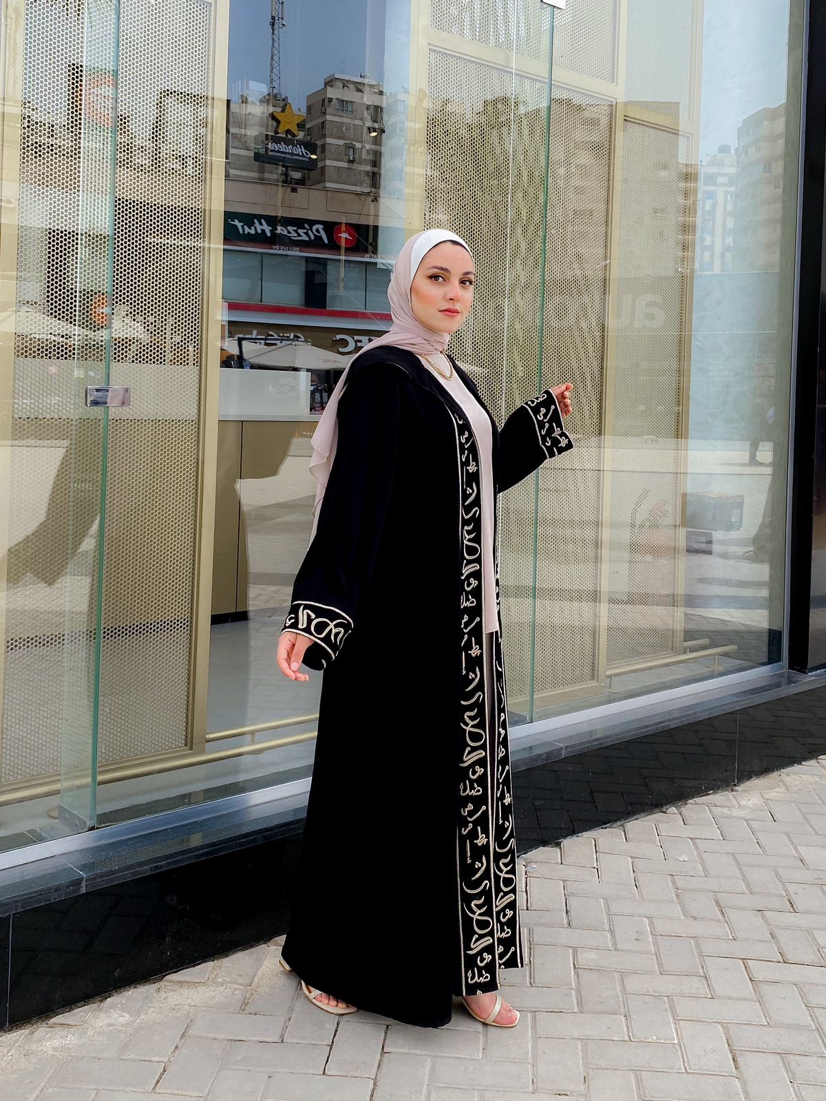 Black Arabian Style Ramadan Kaftan