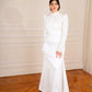 Off-white Mermaid Simple Bridal Dress