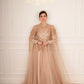 Gold Embroidered Soiree Dress