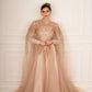 Gold Embroidered Soiree Dress