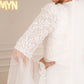 Off-white Embroidered Bridal Dress