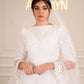 Off-white Embroidered Bridal Dress