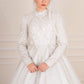 Off-white Embroidered Bridal Dress