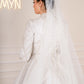 Off-white Embroidered Bridal Dress