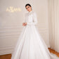 Off-white Embroidered Bridal Dress