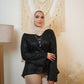 Black Embroidered Soiree Blouse