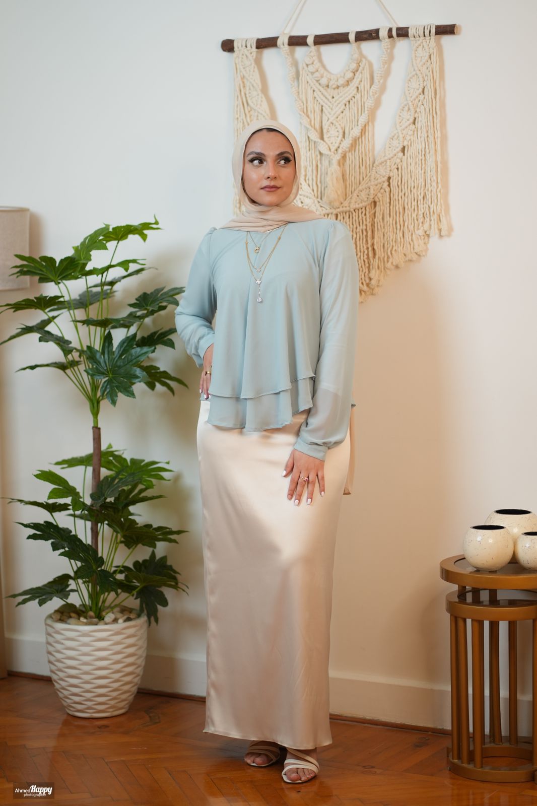 Mint Layered Chiffon Blouse