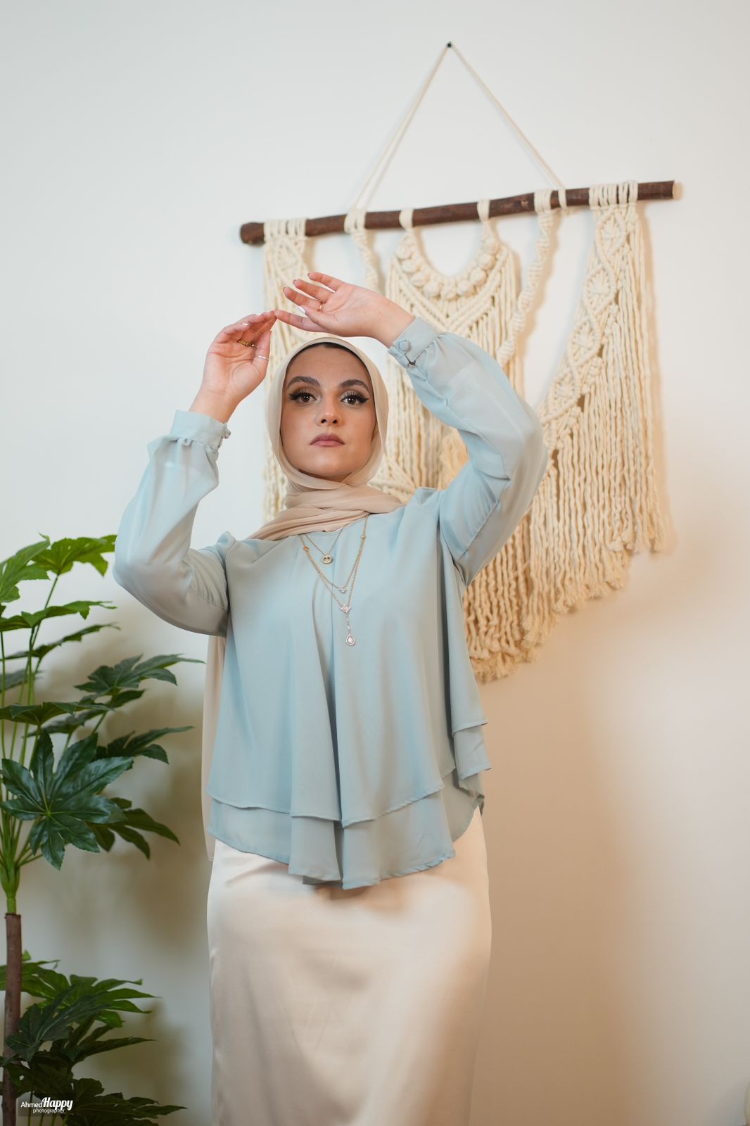 Mint Layered Chiffon Blouse