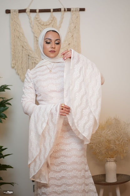Off-white Mermaid Bridal Dress