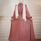 Light Burgundy Organza Soiree Dress