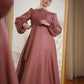 Light Burgundy Organza Soiree Dress